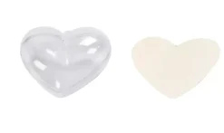 Discount Set 10 Adornos Transparentes Corazón Navidad