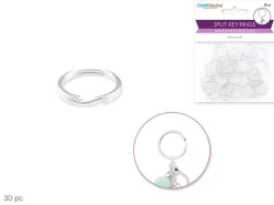 Discount Set 30 Anillas de Llavero 14mm Bisutería|Goma Eva Fofuchas