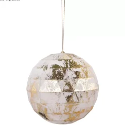 Discount Set 6 Bolas de Facetas de Plástico Transparente 8cm Navidad