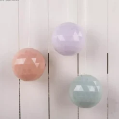 Discount Set 6 Bolas de Facetas de Plástico Transparente 8cm Navidad
