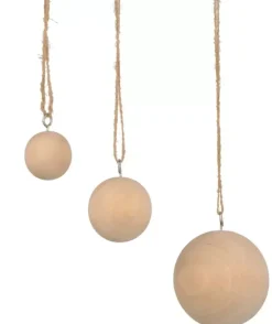Clearance Set 3 Bolas de Navidad 4cm Maderas|Navidad