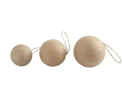 Clearance Set 6 Bolas Papel Maché Cartón Y Papel Maché|Navidad