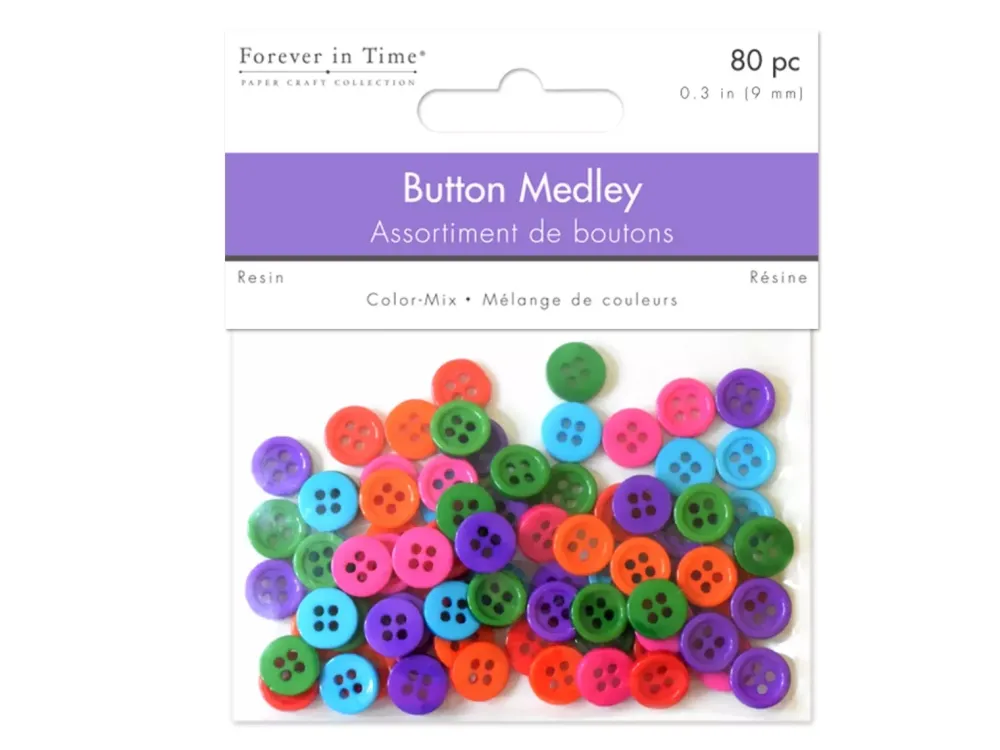 Clearance Set 80 Botones Color Brillante 9mm Telas, Sedas Y Fieltro|Organización