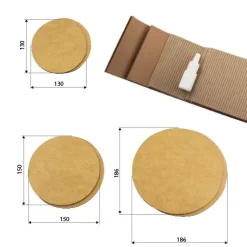 Sale Set 3 cajas circulares grandes de regalo kraft Cartón Y Papel Maché