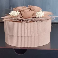Sale Set 3 cajas circulares grandes de regalo kraft Cartón Y Papel Maché