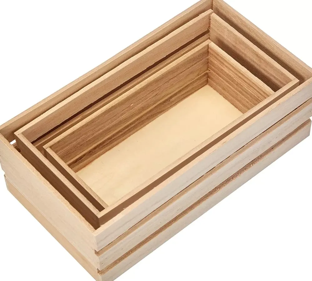 Sale Set 3 Cajas de Madera Organización|Maderas