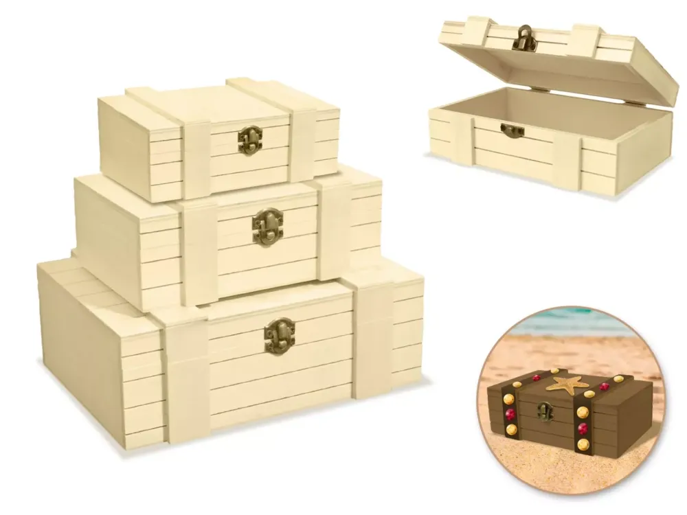 Online Set 3 Cajas de Madera Maderas