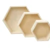 Hot Set 3 Cajas Hexagonales de Madera Organización|Maderas