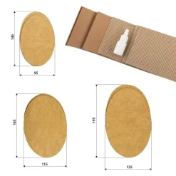 Outlet Set 3 cajas ovaladas de regalo kraft Cartón Y Papel Maché