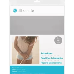 Clearance Set 2 Calcomanías Tatuajes Plateado Silhouette