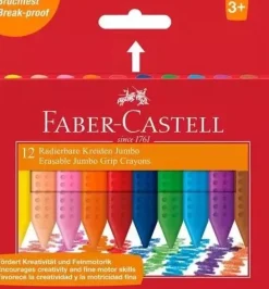 Outlet Set 12 Ceras Borrables Jumbo Grip Niños Niños Y Regalos