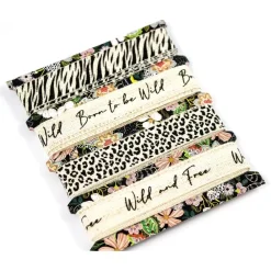 Discount Set 4 Cintas Enchanted Jungle Telas, Sedas Y Fieltro