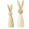 Clearance Set 2 Conejos de Madera Niños Niños Y Regalos|Maderas