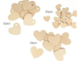 Sale Set 40 Corazones Madera On se Marie Maderas