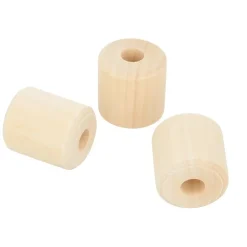 Outlet Set 3 cuentas de madera cilíndricas Labores Y Macramé