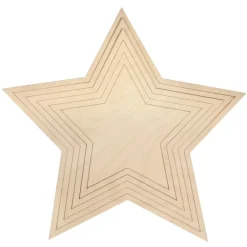 Discount Set 6 Estrellas de Madera Maderas|Navidad