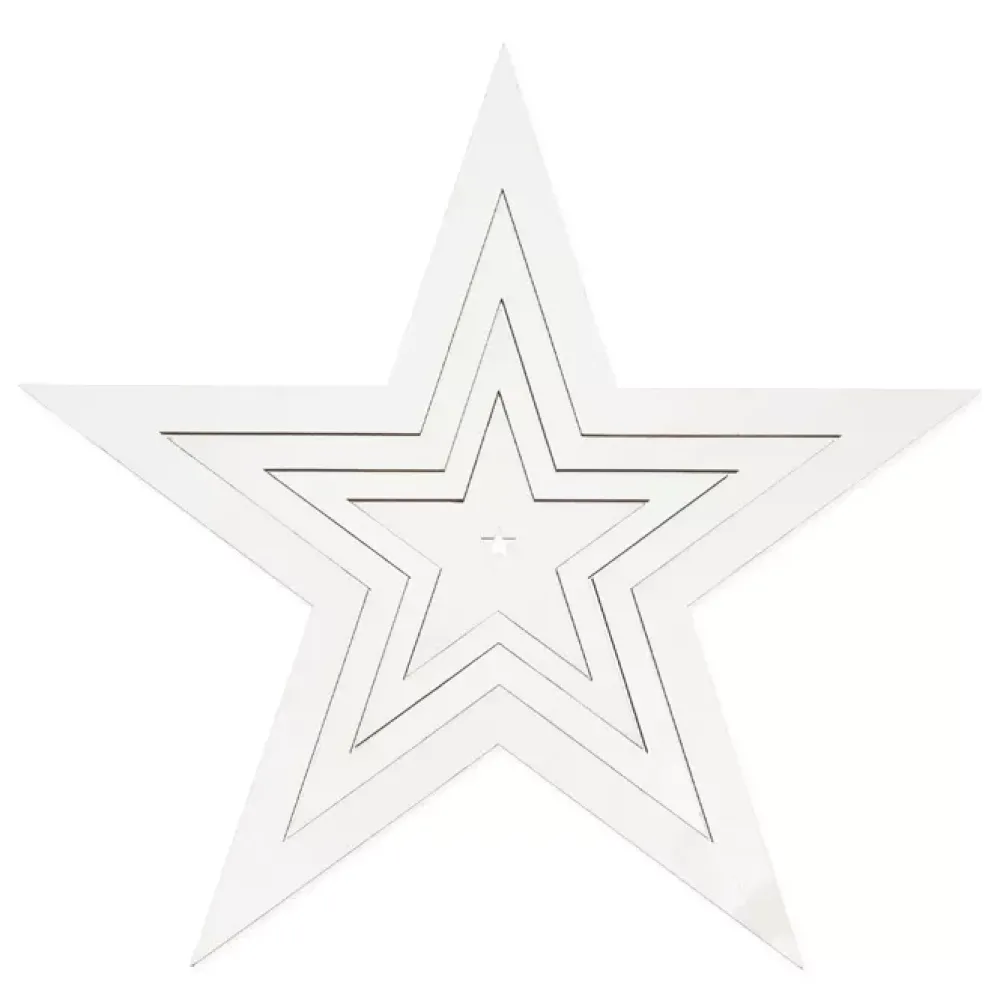 Hot Set 4 Estrellas de Madera Blanco Maderas