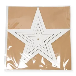 Hot Set 4 Estrellas de Madera Blanco Maderas