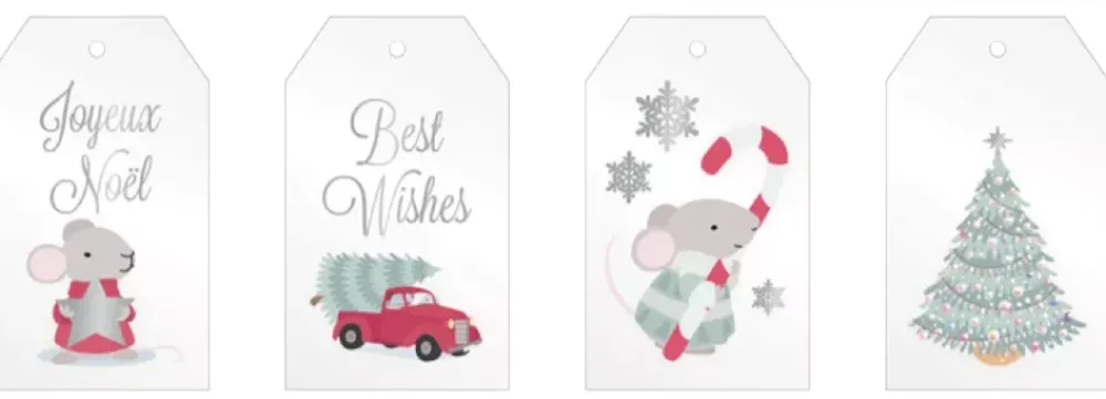 Sale Set 8 Etiquetas en Acetato Once upon a time Navidad