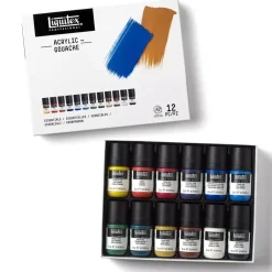 Outlet Set 12 Gouache Acrílico Essentials 22ml Pinturas Acrílicas