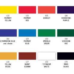 Outlet Set 12 Gouache Acrílico Essentials 22ml Pinturas Acrílicas