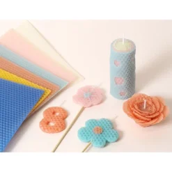 Outlet Set 2 hojas de cera Azul 20x20cm Velas