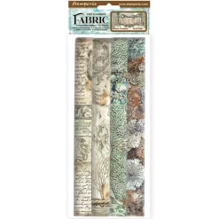 New Set 4 hojas de tela Fabric Songs Of The Sea 30x30cm Telas, Sedas Y Fieltro