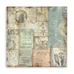 New Set 4 hojas de tela Fabric Songs Of The Sea 30x30cm Telas, Sedas Y Fieltro