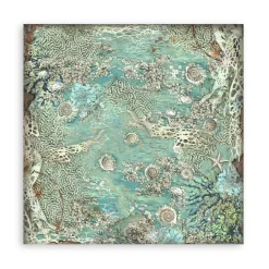 New Set 4 hojas de tela Fabric Songs Of The Sea 30x30cm Telas, Sedas Y Fieltro