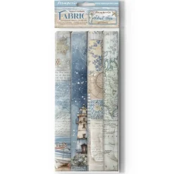 Set 4 hojas de tela Fabric Silent Sea 30x30cm Papeles