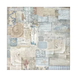 Set 4 hojas de tela Fabric Silent Sea 30x30cm Papeles