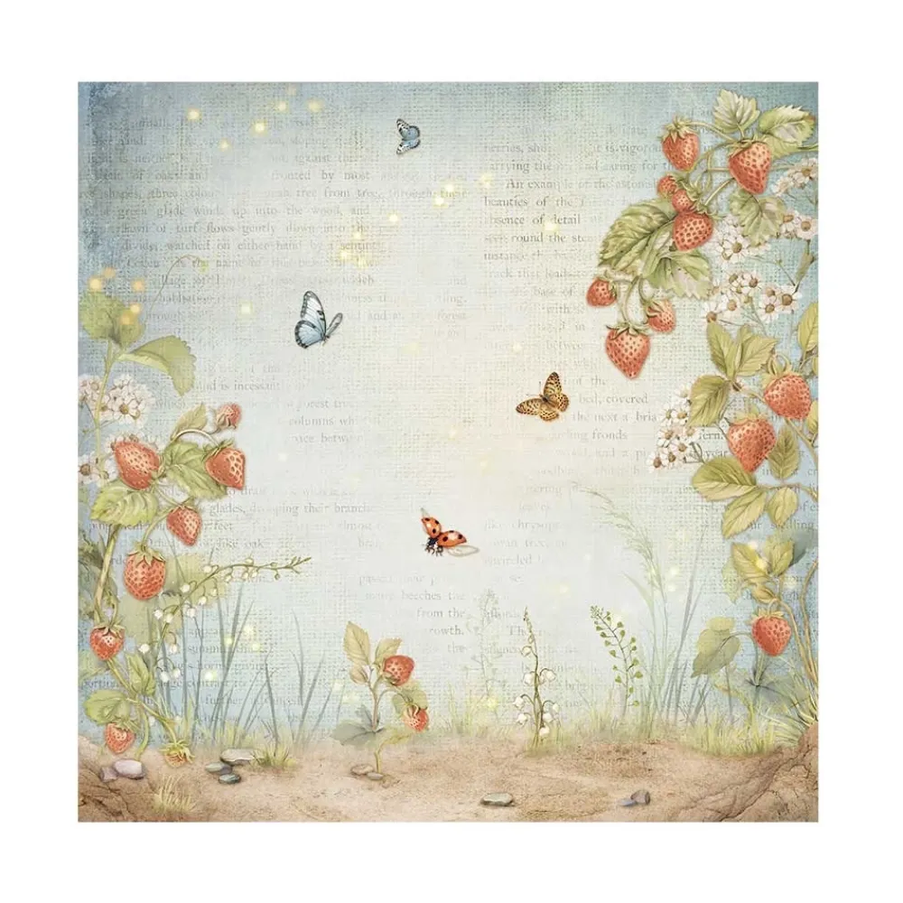 Discount Set 4 hojas de tela Fabric Romantic Hidden Grove 30x30cm Papeles