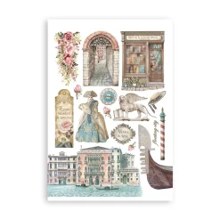 Hot Set 8 hojas de washi tape Venice City Of Art Papeles|Decoupage
