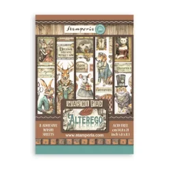 New Set 8 hojas de Washi tape Alterego Papeles|Decoupage