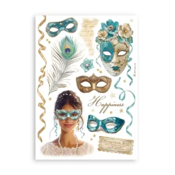 Sale Set 8 hojas de washi tape Masquerade A5 Papeles|Decoupage