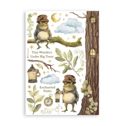 Sale Set 8 hojas de washi tape Romantic Hidden Grove A5 Papeles