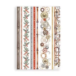 New Set 8 hojas de Washi tape Romantic Gear Up For Christmas Decoupage