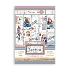 Set 8 hojas de Washi tape Dewdrops Papeles|Decoupage