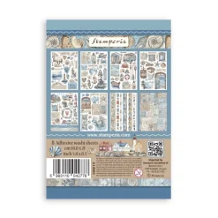 Outlet Set 8 hojas de Washi tape Silent Sea Papeles|Decoupage