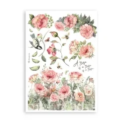 Online Set 8 hojas de washi tape House of Roses A5 Papeles