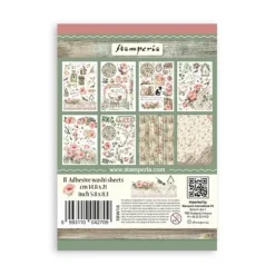 Online Set 8 hojas de washi tape House of Roses A5 Papeles