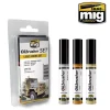 Outlet Set 3 óleos con pincel aplicador Light Fading Oilbrusher 10ml Pinturas Para Maquetas Y Modelismo