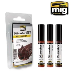 Set 3 óleos con pincel aplicador Rust Tones Oilbrusher 10ml Pinturas Para Maquetas Y Modelismo