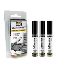 Discount Set 3 óleos con pincel aplicador Bare Metal Colors Oilbrusher 10ml Pinturas Para Maquetas Y Modelismo