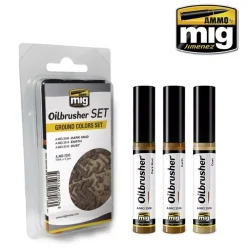 Outlet Set 3 óleos con pincel aplicador Ground Colors Oilbrusher 10ml Pinturas Para Maquetas Y Modelismo
