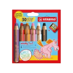 Hot Set 6 Lápices + sacapuntas Unicornio Woody 3 en 1 Niños Niños Y Regalos