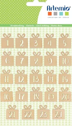Online Set 24 Números de Madera Para Calendario de Adviento Maderas|Calendarios De Adviento