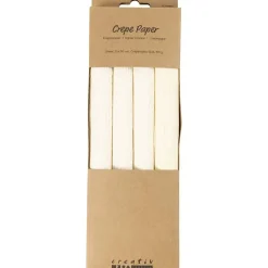 Clearance Set 4 papeles Crêpe Blanco Roto 25x60cm Papeles