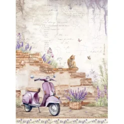 Sale Set 6 papeles de arroz Lavender 21x30cm Papeles|Decoupage