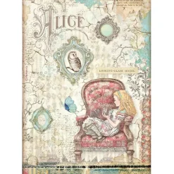 Best Set 6 papeles de arroz Alice Forever 21x29cm Decoupage|Papeles